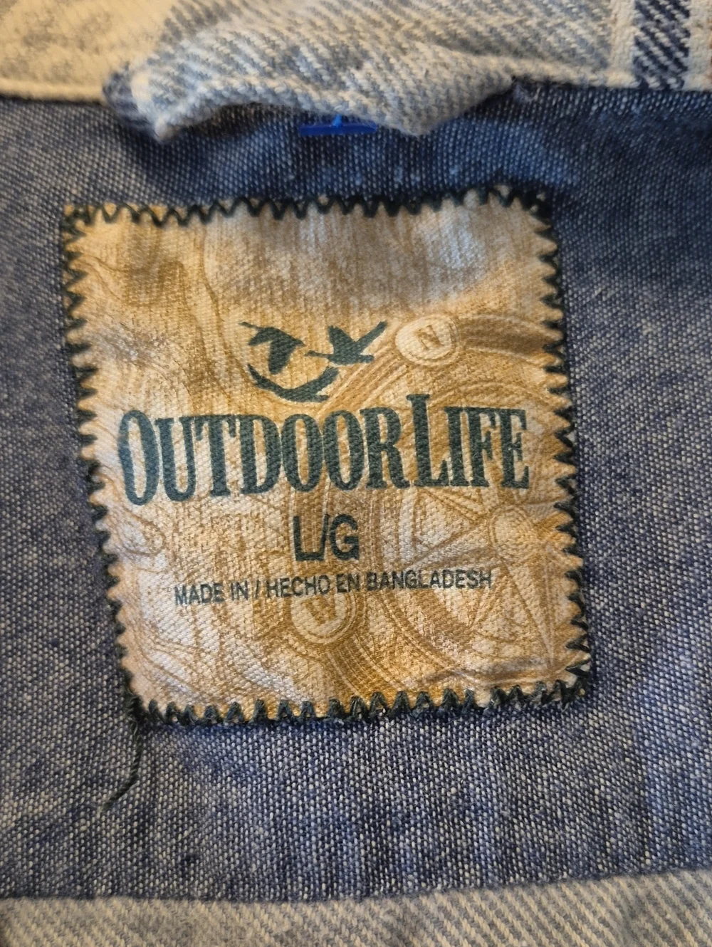 Vintage Outdoor Life Short Sleeve 100% Cotton Heavy Button Up Shirt  Large Mens